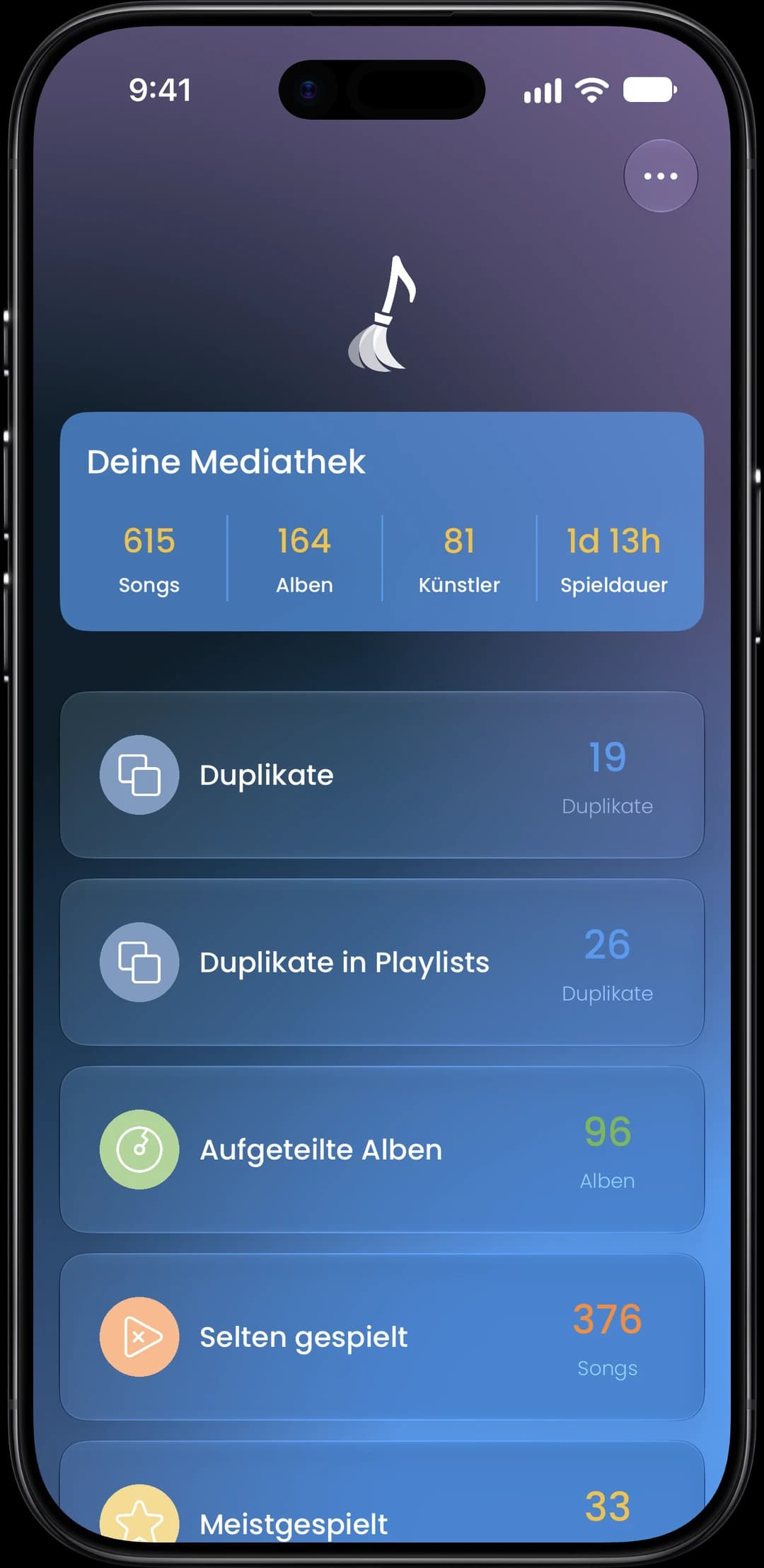 Song Sweeper-App auf dem iPhone