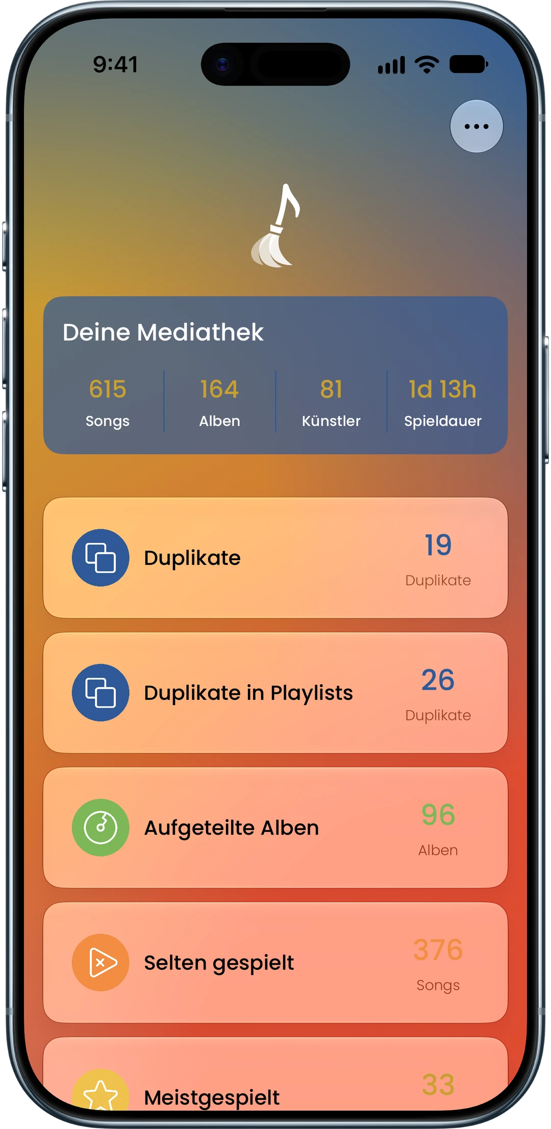 Song Sweeper-App auf dem iPhone