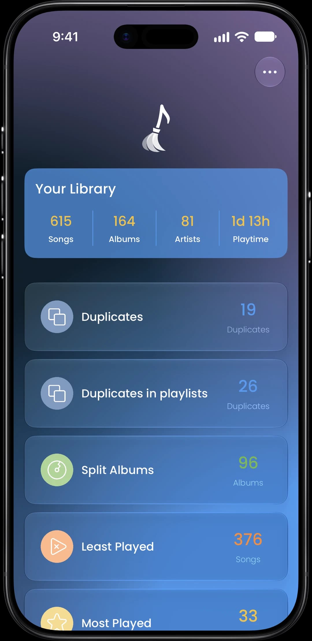 Song Sweeper app on iPhone